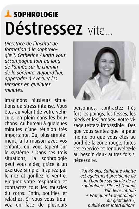 article sophrologie 7 a poitiers Article sophrologie