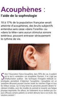 Acouphène et sophrologie Acouphènes : l'aide de la sophrologie